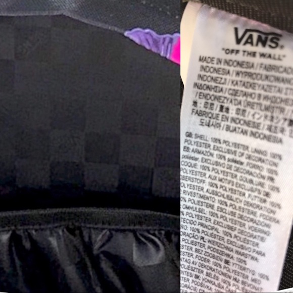 1 Left 5⭐️Rated NWT Vans Black Floral Backpack - Picture 6 of 8